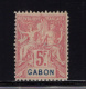 9876527 Gabon Sc 32 VF H OG 5Fr CV 125$