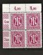Germany, A M POST 30 c A and 30 c B in 2 4-block, mint