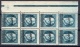 Saar: 1920 King Ludwig Overprint 20 Pfennig MNH Block of 8
