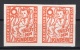 Soviet Zone Mecklenburg: Imperf. Pair Children Aid MNH