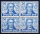 Berlin: 1949 Goethe 30 Pfennig MNH Block of 4