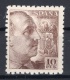 Spain: 1940 Franco 10 Pra Better Version MNH