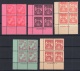 Soviet Zone Mecklenburg: 5 Blocks of 4 Printer Marks MNH