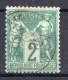 France: 1876 Type Sage 2 c. Used with Certificate