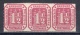 Hamburg: 1866 MNH Strip of Three