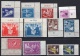 East Germany: Lot Early MNH Stamps with Margin Pieces