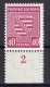 Soviet Zone Saxony: 40 Pfennig WM Y Better Plate Errror